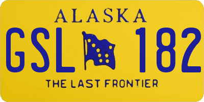 AK license plate GSL182