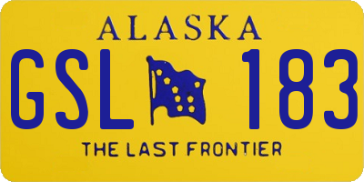 AK license plate GSL183