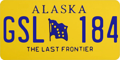 AK license plate GSL184