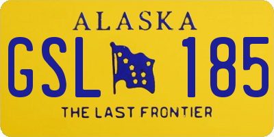 AK license plate GSL185