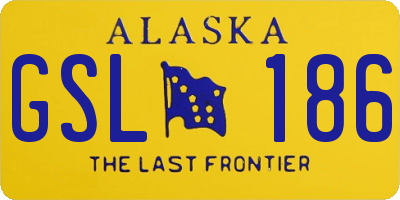 AK license plate GSL186