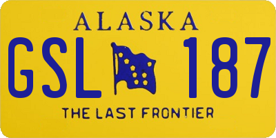 AK license plate GSL187