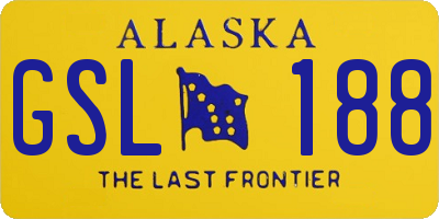 AK license plate GSL188