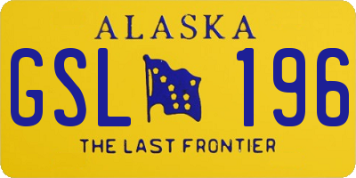 AK license plate GSL196