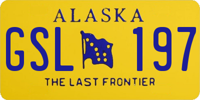 AK license plate GSL197