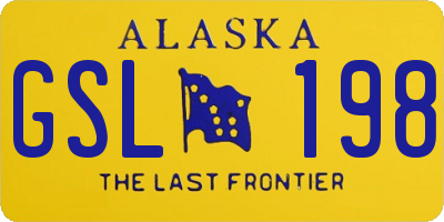 AK license plate GSL198