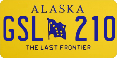 AK license plate GSL210