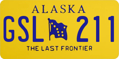 AK license plate GSL211