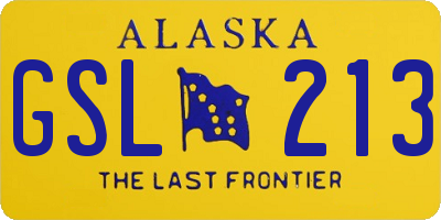 AK license plate GSL213
