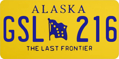 AK license plate GSL216