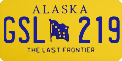 AK license plate GSL219