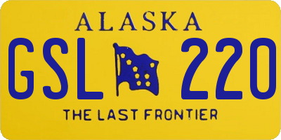 AK license plate GSL220