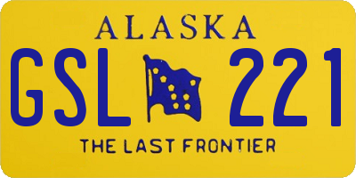 AK license plate GSL221