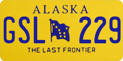 AK license plate GSL229