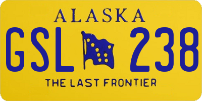 AK license plate GSL238