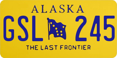 AK license plate GSL245