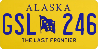 AK license plate GSL246