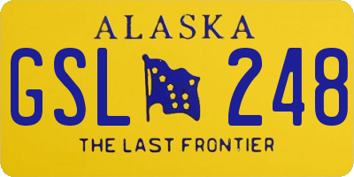 AK license plate GSL248