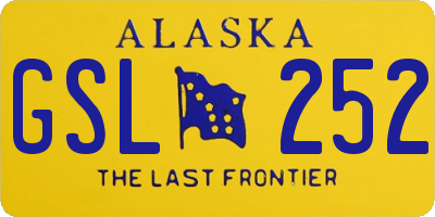 AK license plate GSL252