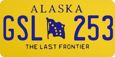 AK license plate GSL253