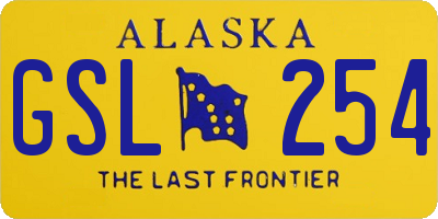 AK license plate GSL254