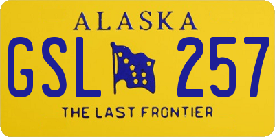 AK license plate GSL257