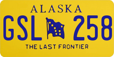 AK license plate GSL258