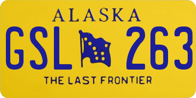 AK license plate GSL263