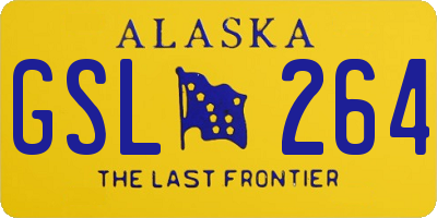AK license plate GSL264