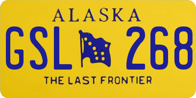 AK license plate GSL268