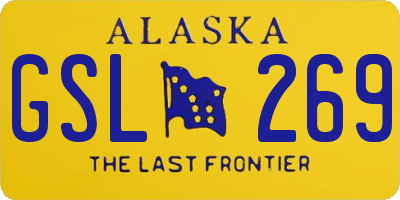 AK license plate GSL269