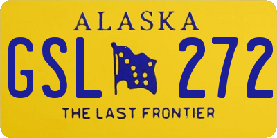 AK license plate GSL272