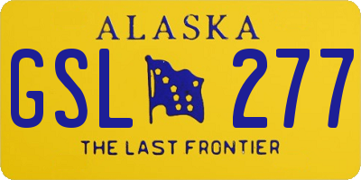 AK license plate GSL277