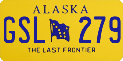 AK license plate GSL279