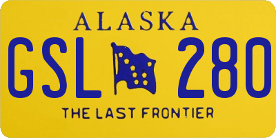 AK license plate GSL280