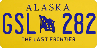 AK license plate GSL282