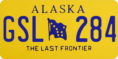 AK license plate GSL284