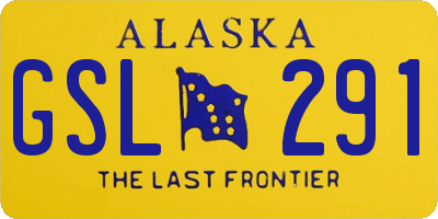 AK license plate GSL291