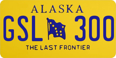 AK license plate GSL300