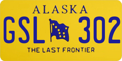 AK license plate GSL302