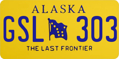 AK license plate GSL303