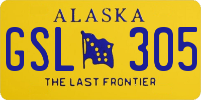 AK license plate GSL305