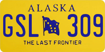 AK license plate GSL309