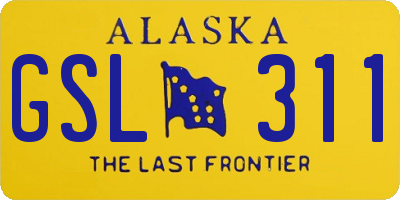 AK license plate GSL311