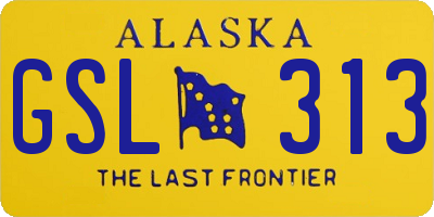 AK license plate GSL313