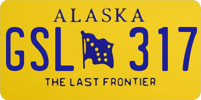 AK license plate GSL317