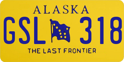 AK license plate GSL318