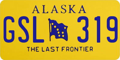 AK license plate GSL319