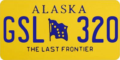 AK license plate GSL320