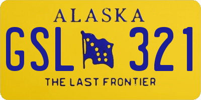 AK license plate GSL321